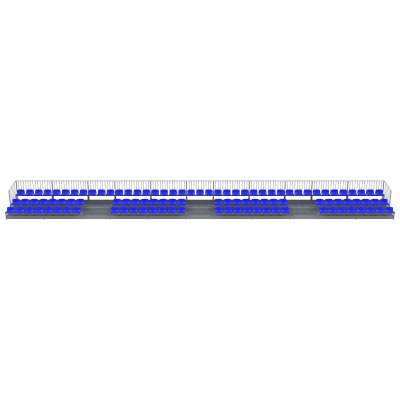 Fixed grandstand with plastic seats and podium - type TWZ