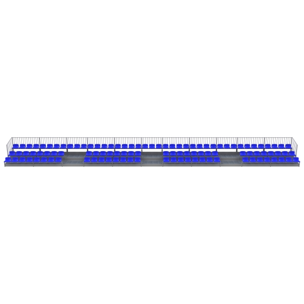 Fixed grandstand with plastic seats and podium - type TWZ