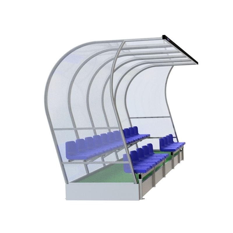 VIP rezerves spēlētāju kabīne (platforma ar mākslīgo zālienu)