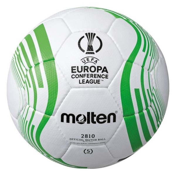Molten UEFA Conference League 2810 soccer ball, size 5, white and green color Molten UEFA Conference League 2810 soccer ball, size 5, white and green color