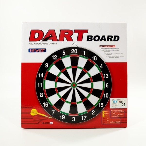 Dart sisal disc 30 cm + 6 darts Dart sisal disc 30 cm + 6 darts