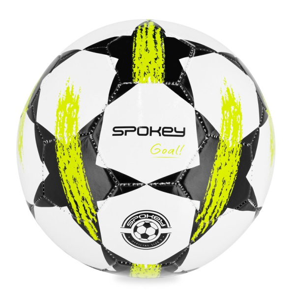 Spokey Goal soccer ball, size 5, white-black-yellow color Spokey Goal soccer ball, size 5, white-black-yellow color
