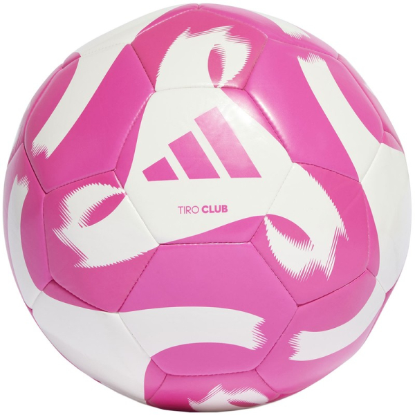 Adidas Tiro Club soccer ball, size 5, white and pink color Adidas Tiro Club soccer ball, size 5, white and pink color