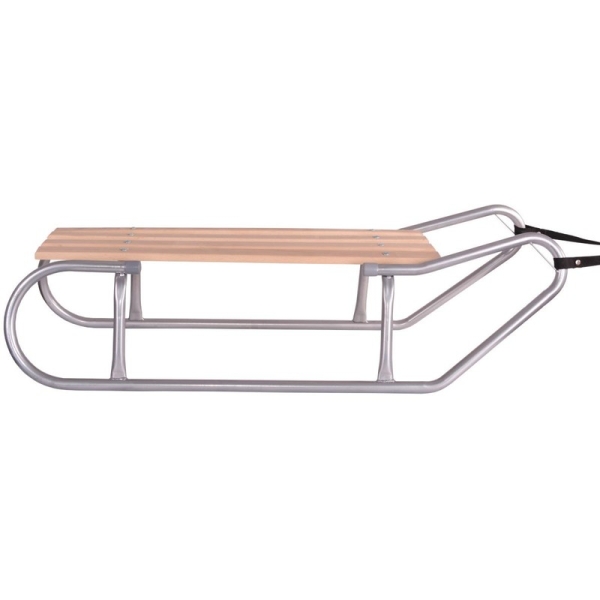 Metal Sleigh Sled, 2-seater, silver Metal Sleigh Sled, 2-seater, silver