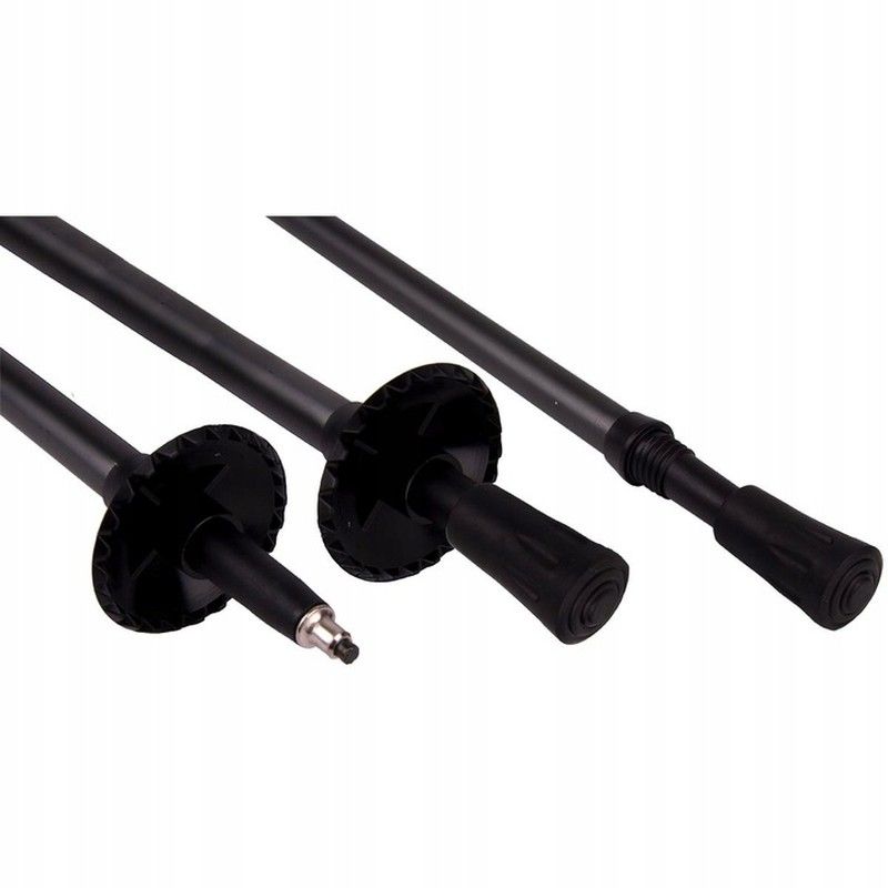Enero High Hills trekking poles with compass, silver-red color