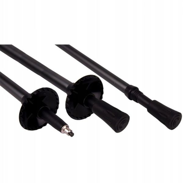 Enero High Hills trekking poles with compass, silver-red color