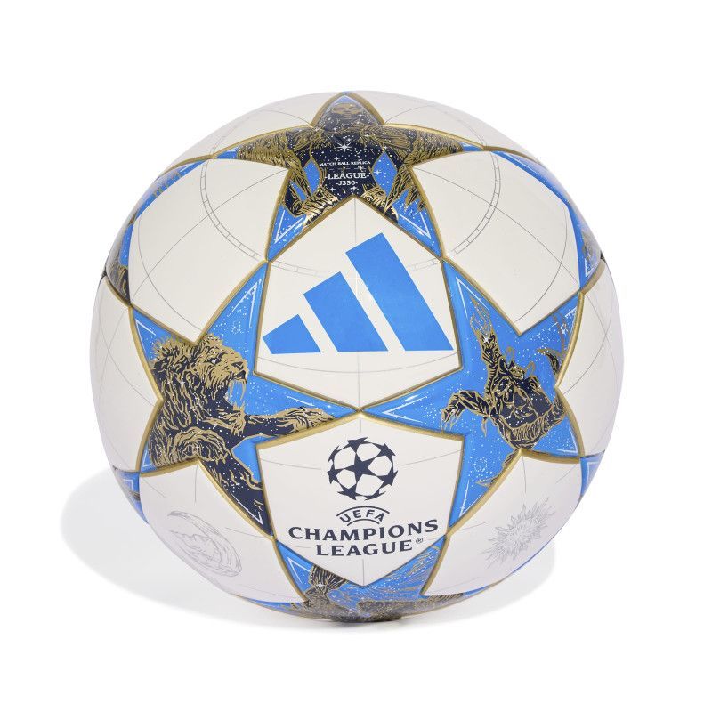 Adidas UCL League J350 soccer ball, size 4, white-blue-gold color